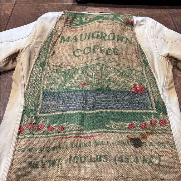 Vintage Carhartt upcycled with burlap coffee sack - Picture 6 of 11